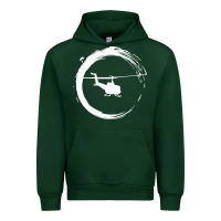 Forest Green helicopter Urban Hoodie - artisFamous