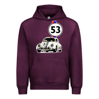 Mauve Wine herbie 53 Urban Hoodie - artisFamous