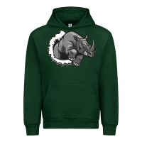 Forest Green Rhino Urban Hoodie - artisFamous