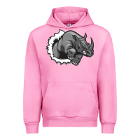 Fuchsia Pink Rhino Urban Hoodie - artisFamous