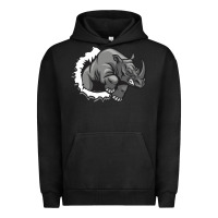 Pigment Black Rhino Urban Hoodie - artisFamous