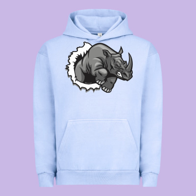 Rhino Urban Hoodie Designed By Artisfamous
