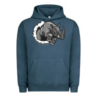 Pigment Midnight Navy Rhino Urban Hoodie - artisFamous