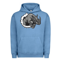 Pigment Pebble Blue Rhino Urban Hoodie - artisFamous