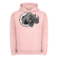 Pigment Salmon Rhino Urban Hoodie - artisFamous