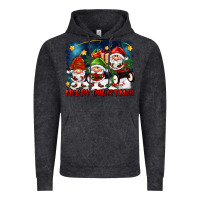 Vintage Black merry christmas gnomies wagon Vintage Hoodie - FaDigitalArtStudio