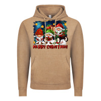 Vintage Coffee merry christmas gnomies wagon Vintage Hoodie - FaDigitalArtStudio