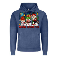 Vintage Denim merry christmas gnomies wagon Vintage Hoodie - FaDigitalArtStudio