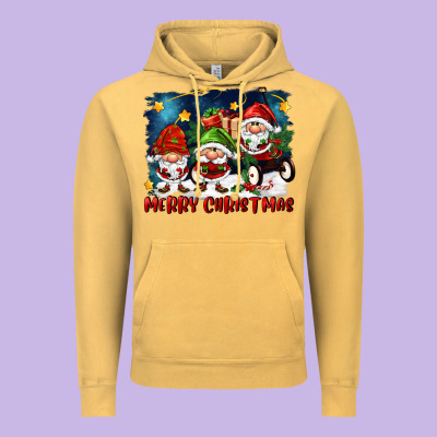 Merry Christmas Gnomies Wagon Vintage Hoodie Designed By Fadigitalartstudio