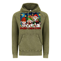 Vintage Olive merry christmas gnomies wagon Vintage Hoodie - FaDigitalArtStudio