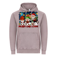 Vintage Zinc merry christmas gnomies wagon Vintage Hoodie - FaDigitalArtStudio