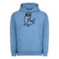 Pigment Pebble Blue Dickbutt Urban Hoodie - artisFamous