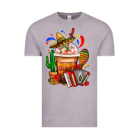 Vintage Zinc Mexican Frappe With Cactus Sombrero And Maracas Vintage Tee - FaDigitalArtStudio