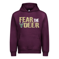 Mauve Wine fear the deer Urban Hoodie - artisFamous