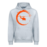 Heather Grey helicopter Urban Hoodie - artisFamous