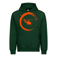 Forest Green helicopter Urban Hoodie - artisFamous