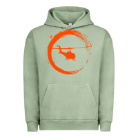 Pigment Oil Green helicopter Urban Hoodie - artisFamous