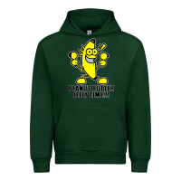 Forest Green peanut butter jelly time banana Urban Hoodie - artisFamous