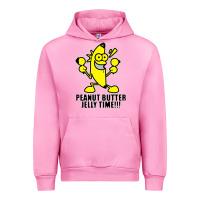 Fuchsia Pink peanut butter jelly time banana Urban Hoodie - artisFamous