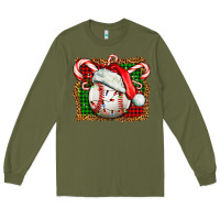 Army Green baseball christmas Long Sleeve Tee - FaDigitalArtStudio