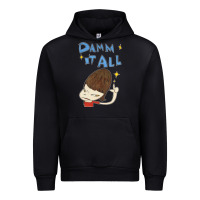 Black Damm It All Urban Hoodie - artisFamous
