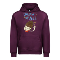 Mauve Wine Damm It All Urban Hoodie - artisFamous