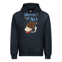 Navy Damm It All Urban Hoodie - artisFamous