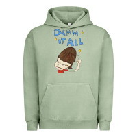 Pigment Oil Green Damm It All Urban Hoodie - artisFamous