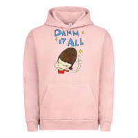 Pigment Salmon Damm It All Urban Hoodie - artisFamous