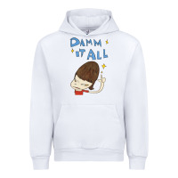White Damm It All Urban Hoodie - artisFamous