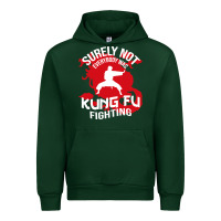 Forest Green surely not everybody was kung fu fighting Urban Hoodie - artisFamous