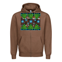Chestnut Christmas tree with snow Zipper Hoodie - AdoDesignShop