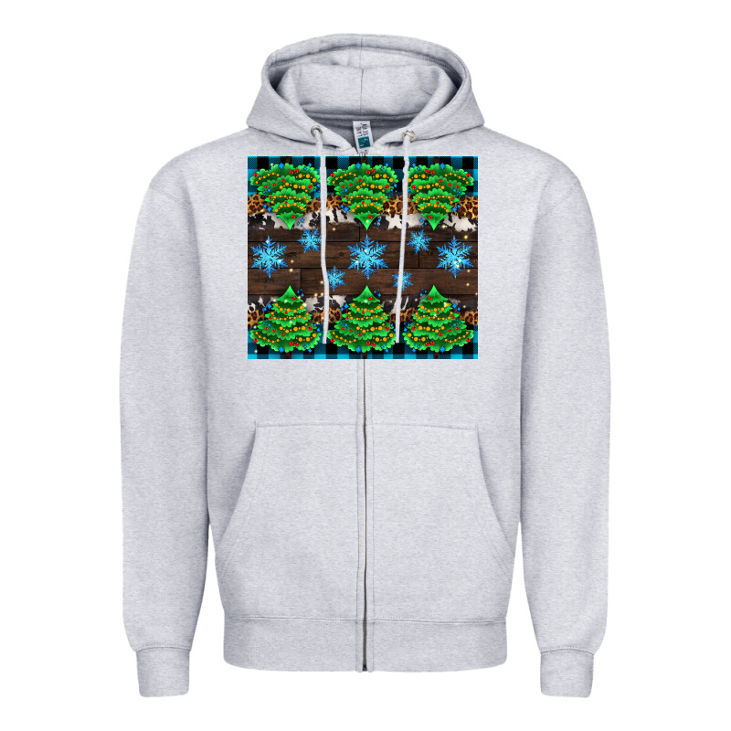 Christmas Tree With Snow Zipper Hoodie by AdoDesignShop | Teevron