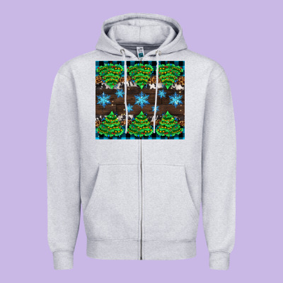 Christmas Tree With Snow Zipper Hoodie Designed By Adodesignshop