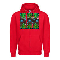 Red Christmas tree with snow Zipper Hoodie - AdoDesignShop