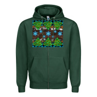Sports Green Christmas tree with snow Zipper Hoodie - AdoDesignShop