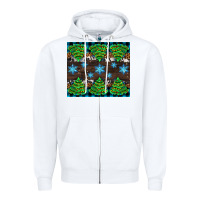 White Christmas tree with snow Zipper Hoodie - AdoDesignShop