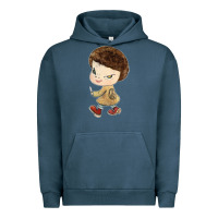 Pigment Midnight Navy Little Yoshitomo Knives Urban Hoodie - artisFamous