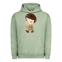 Pigment Oil Green Little Yoshitomo Knives Urban Hoodie - artisFamous