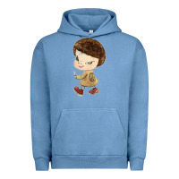 Pigment Pebble Blue Little Yoshitomo Knives Urban Hoodie - artisFamous