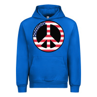Cobalt United states peace symbol Urban Hoodie - artisFamous