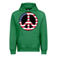Emerald United states peace symbol Urban Hoodie - artisFamous