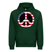 Forest Green United states peace symbol Urban Hoodie - artisFamous