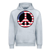 Heather Grey United states peace symbol Urban Hoodie - artisFamous