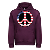 Mauve Wine United states peace symbol Urban Hoodie - artisFamous