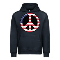 Navy United states peace symbol Urban Hoodie - artisFamous