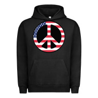 Pigment Black United states peace symbol Urban Hoodie - artisFamous