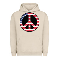 Pigment French Oak United states peace symbol Urban Hoodie - artisFamous