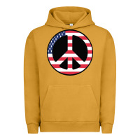 Pigment Peanut Butter United states peace symbol Urban Hoodie - artisFamous