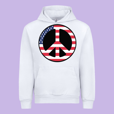 United States Peace Symbol Urban Hoodie Designed By Artisfamous